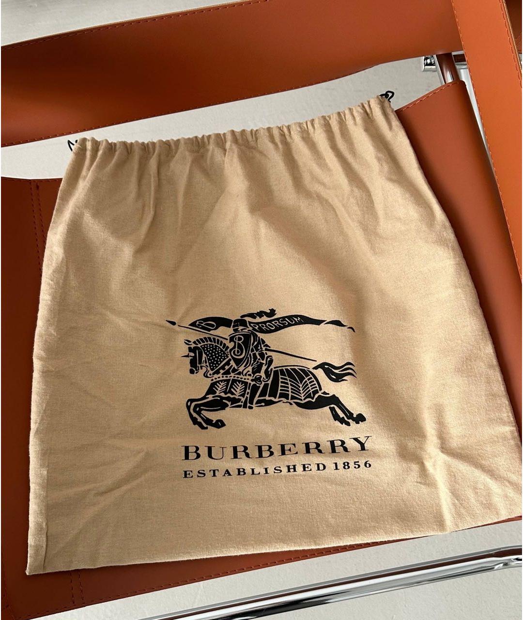 BURBERRY Белая кожаная сумка с короткими ручками, фото 7