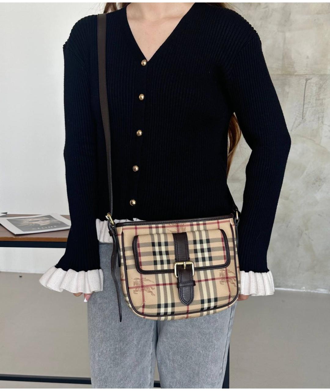 BURBERRY Бежевая сумка через плечо, фото 4