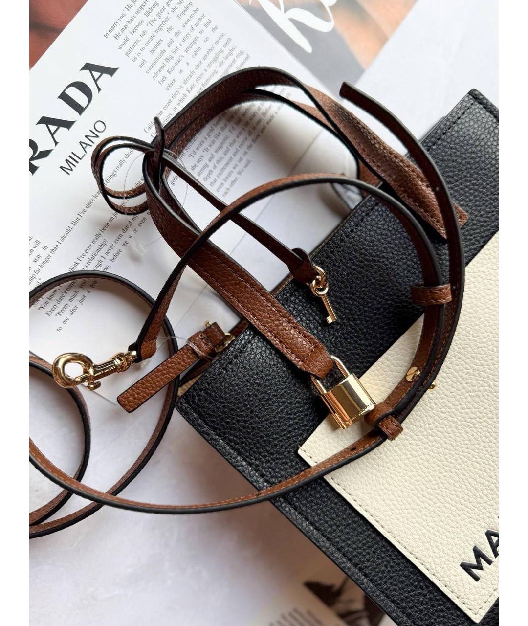 MARC JACOBS Черная кожаная сумка через плечо, фото 2