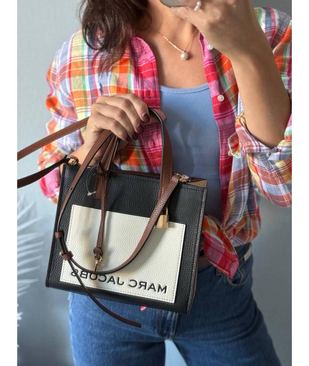 MARC JACOBS Черная кожаная сумка через плечо, фото 5