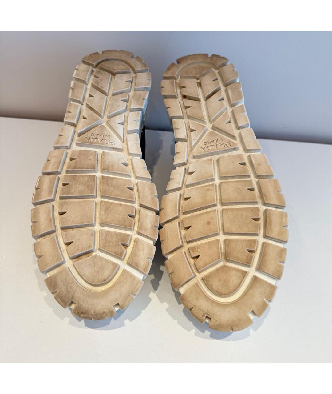 PRADA Черные текстильные кеды, фото 5