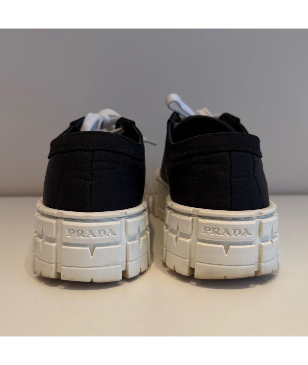 PRADA Черные текстильные кеды, фото 4