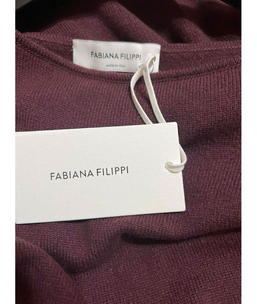 FABIANA FILIPPI Бордовое шерстяное платье, фото 6