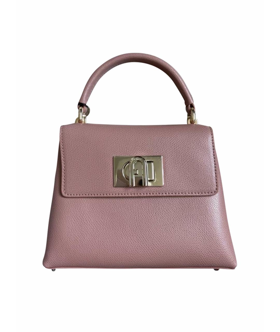 FURLA Розовая кожаная сумка через плечо, фото 1