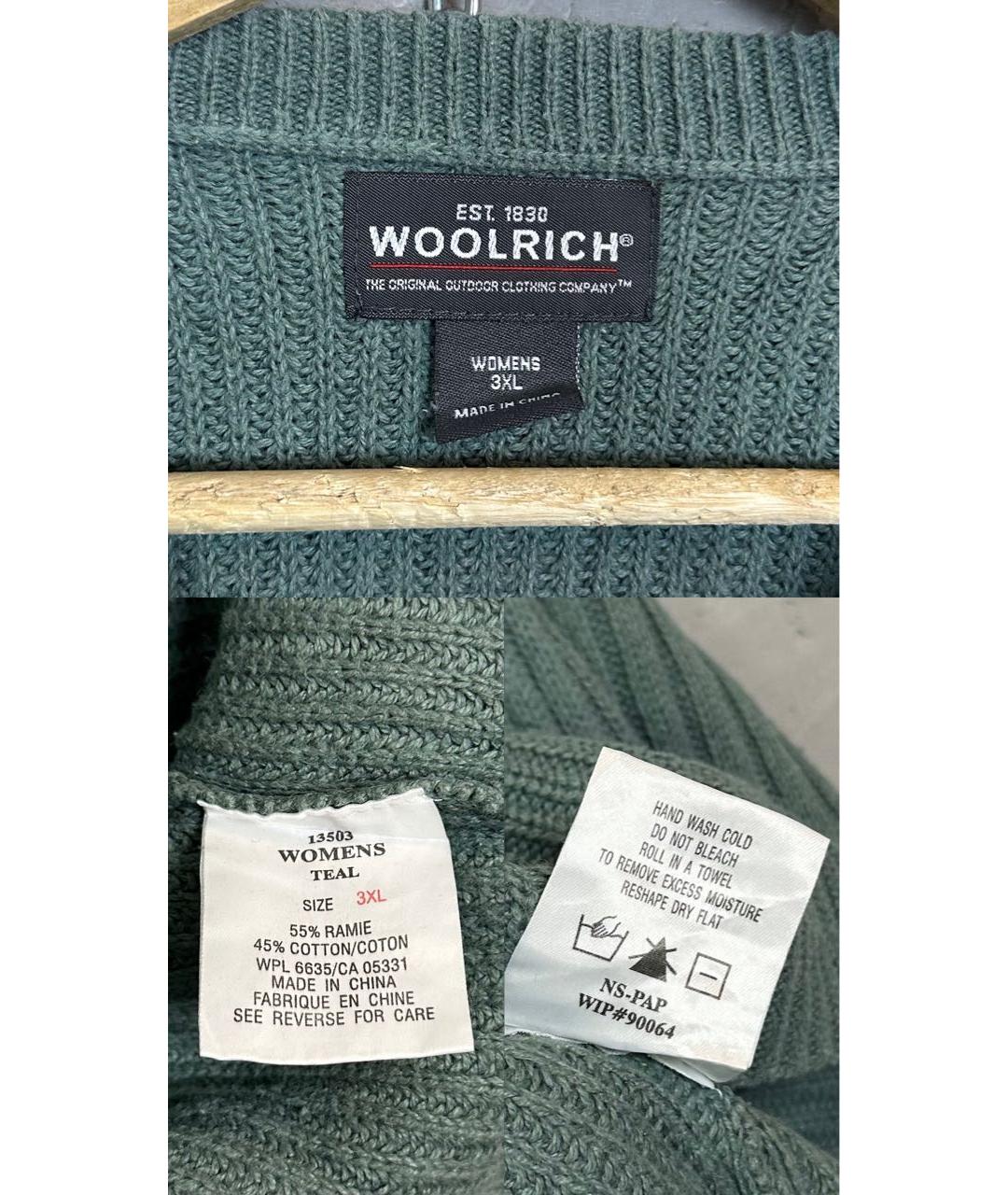 WOOLRICH Зеленый хлопковый джемпер / свитер, фото 6