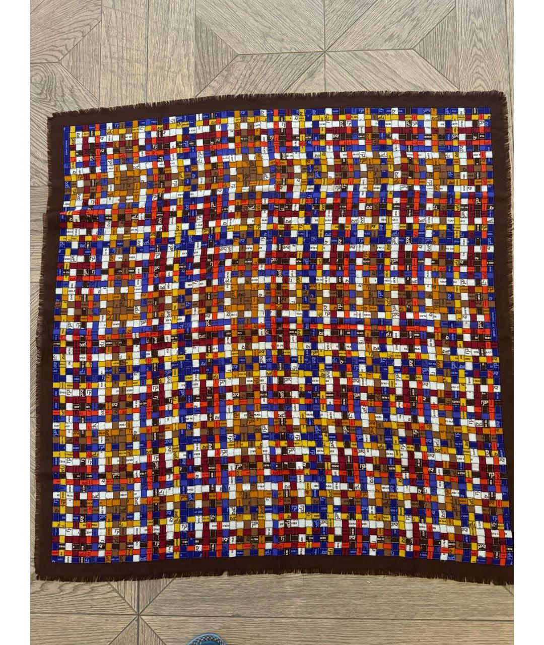 HERMES Мульти кашемировый платок, фото 5