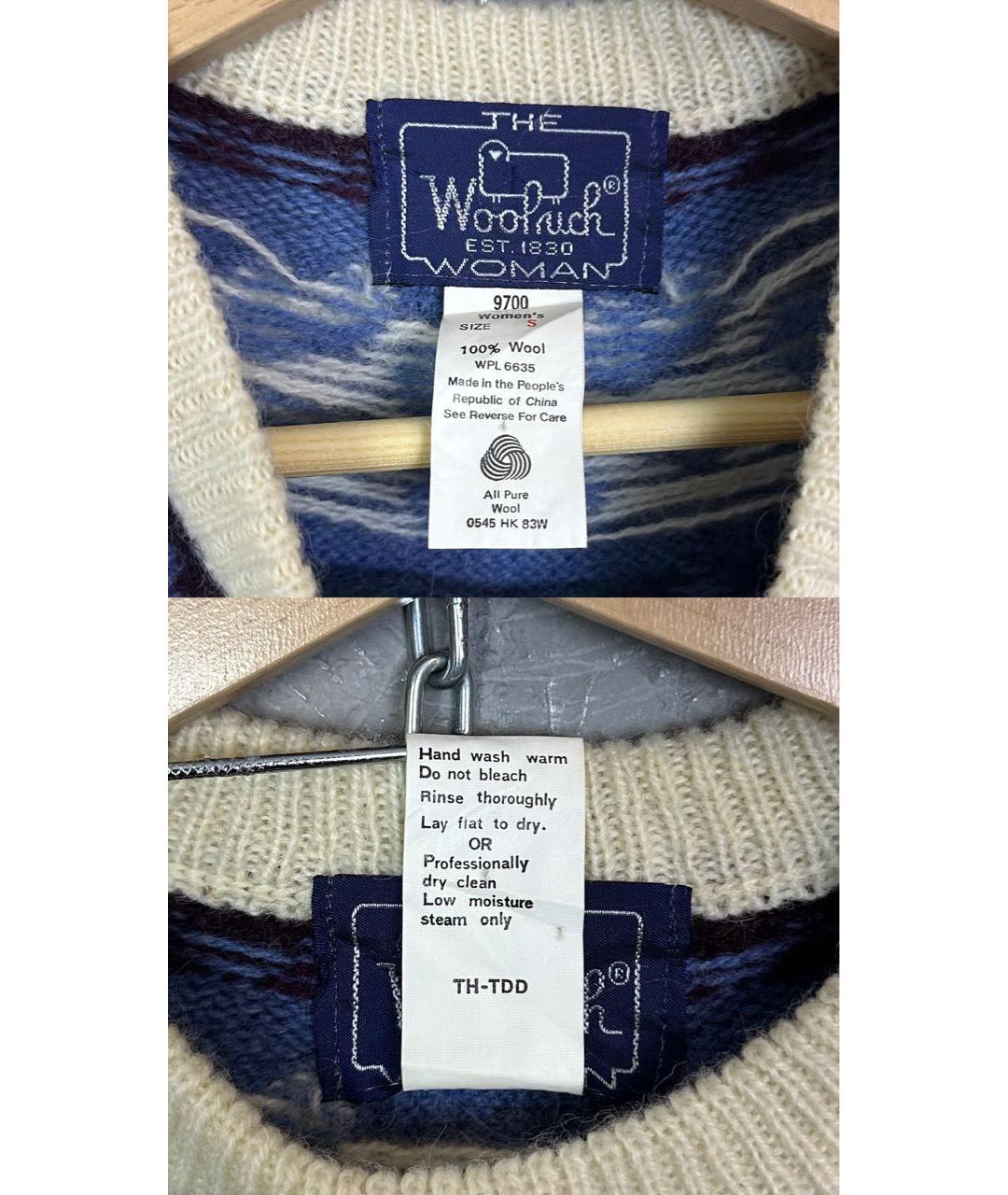 WOOLRICH Белый шерстяной джемпер / свитер, фото 8