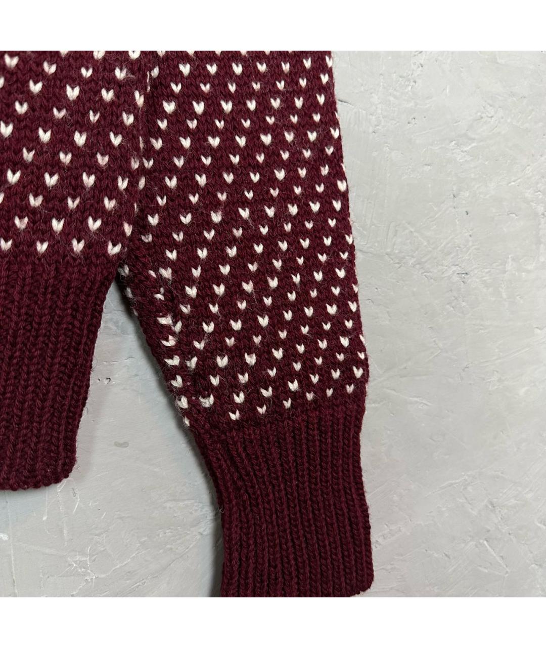 WOOLRICH Бордовый шерстяной джемпер / свитер, фото 3
