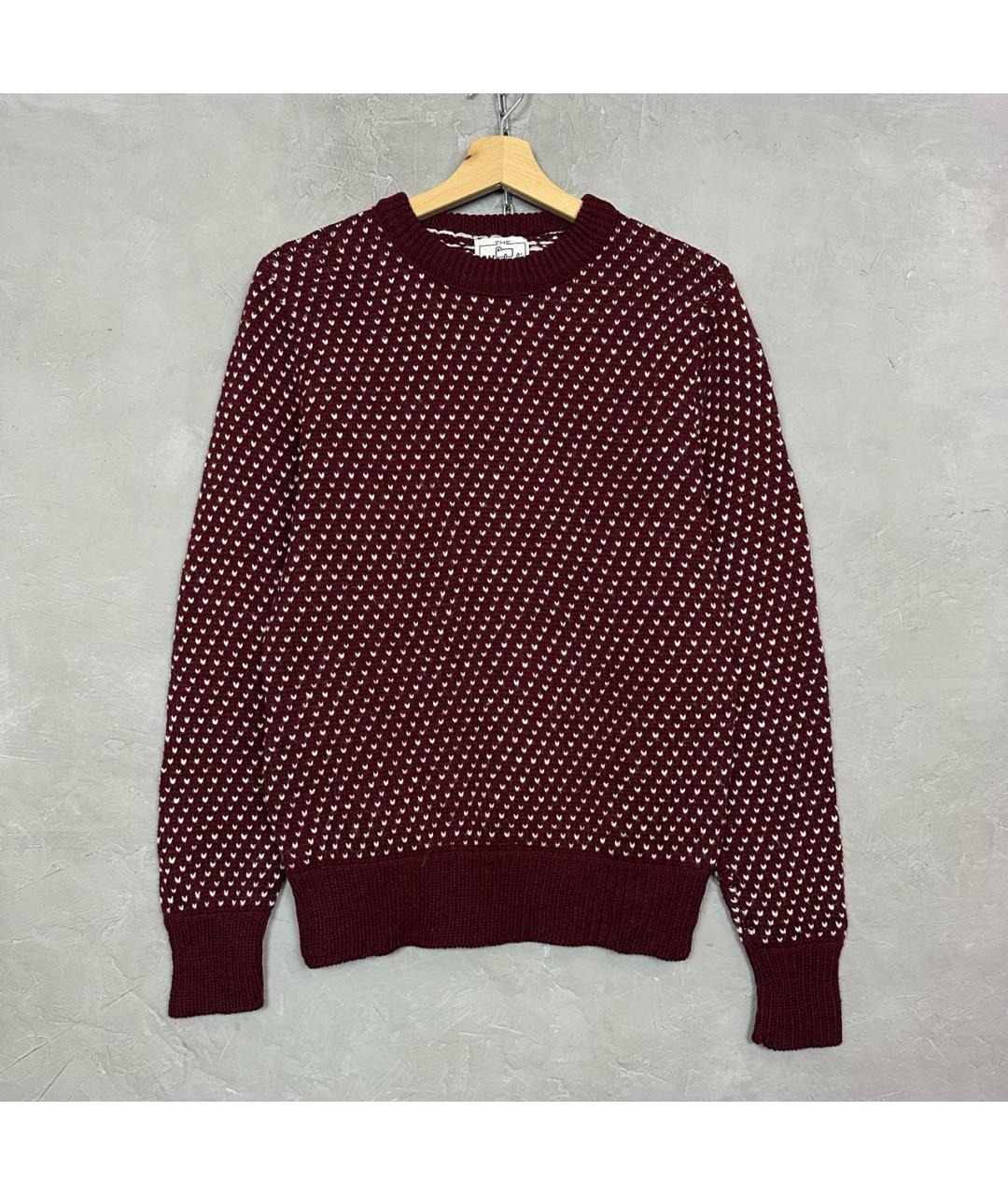 WOOLRICH Бордовый шерстяной джемпер / свитер, фото 7