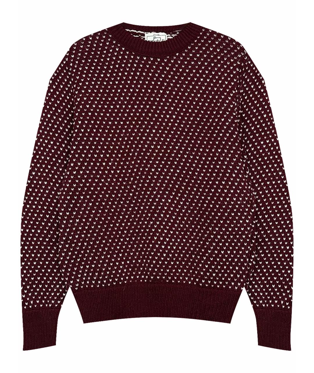 WOOLRICH Бордовый шерстяной джемпер / свитер, фото 1