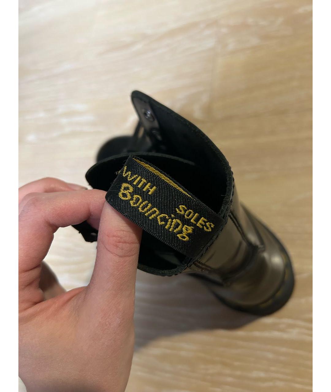 DR. MARTENS Черные кожаные ботинки, фото 5