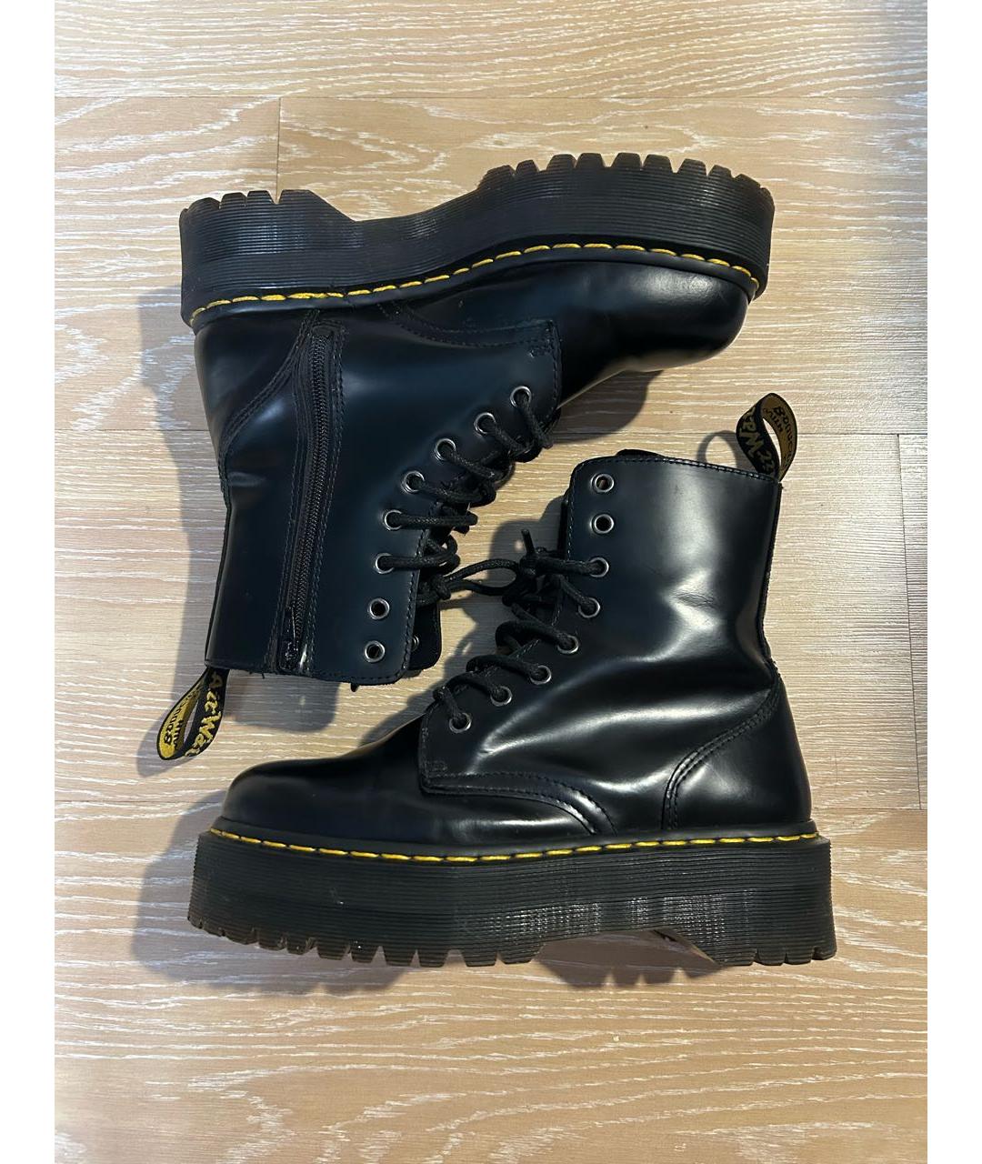 DR. MARTENS Черные кожаные ботинки, фото 6