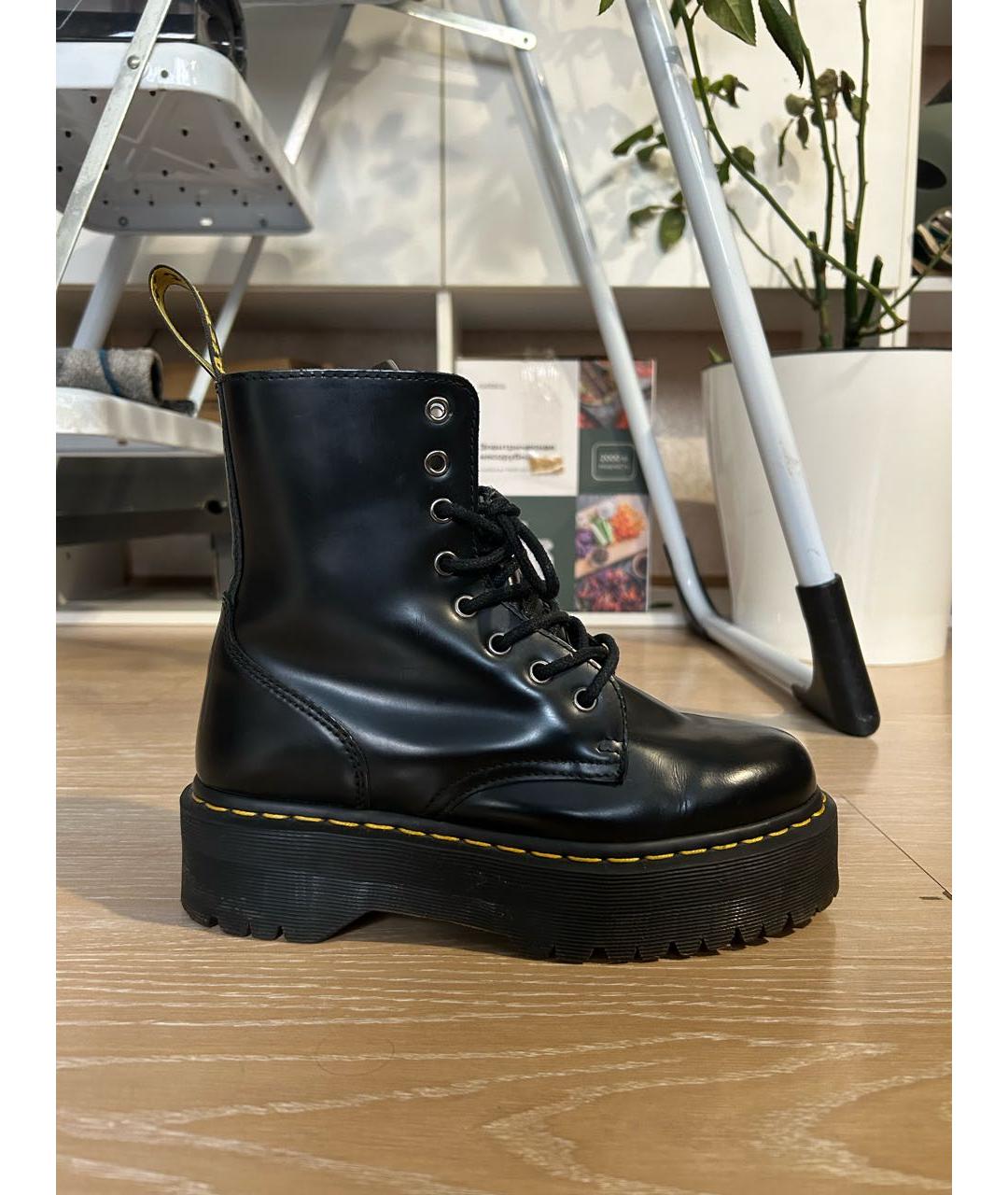 DR. MARTENS Черные кожаные ботинки, фото 7