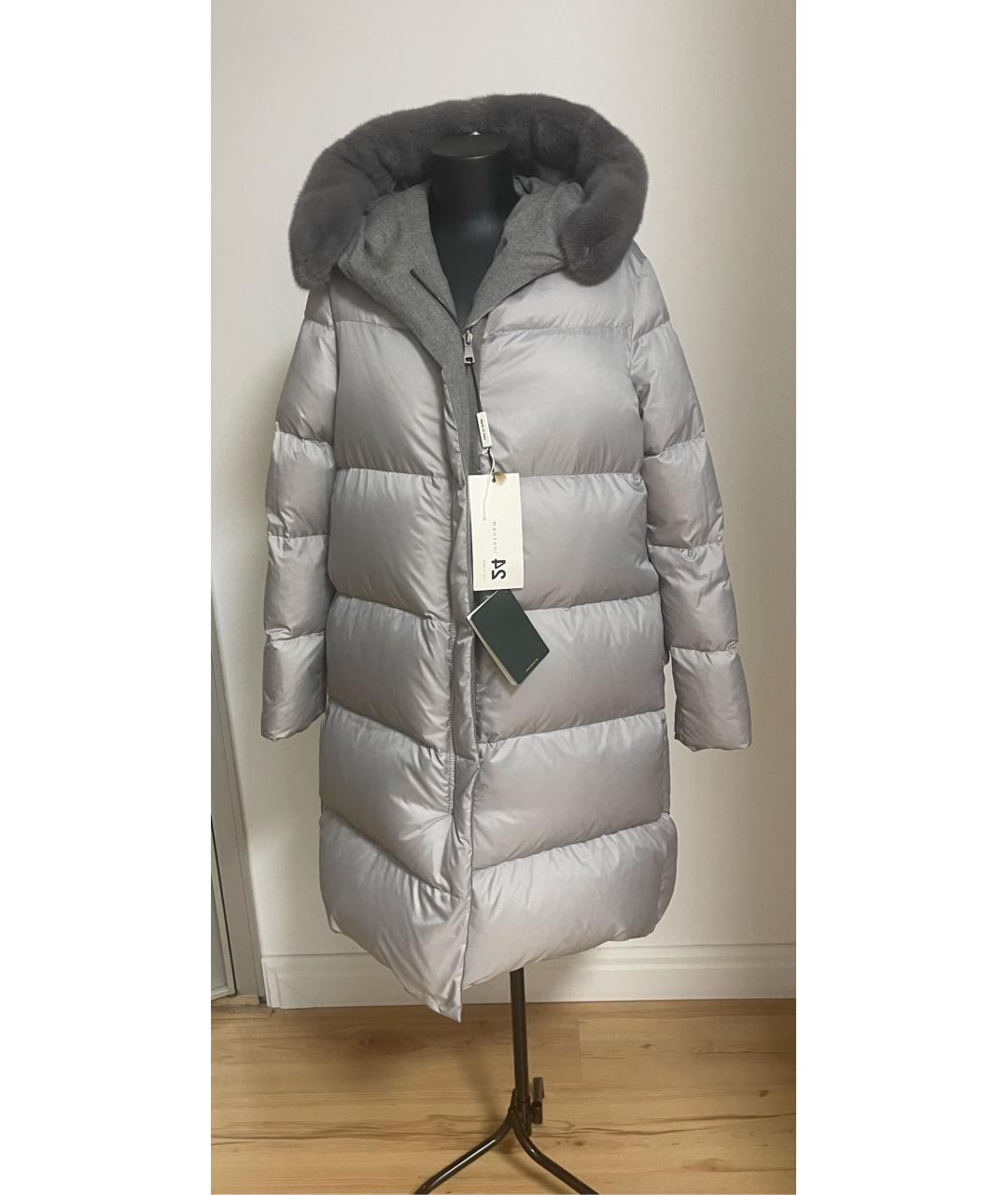 MANZONI 24 Серая шерстяная парка, фото 2