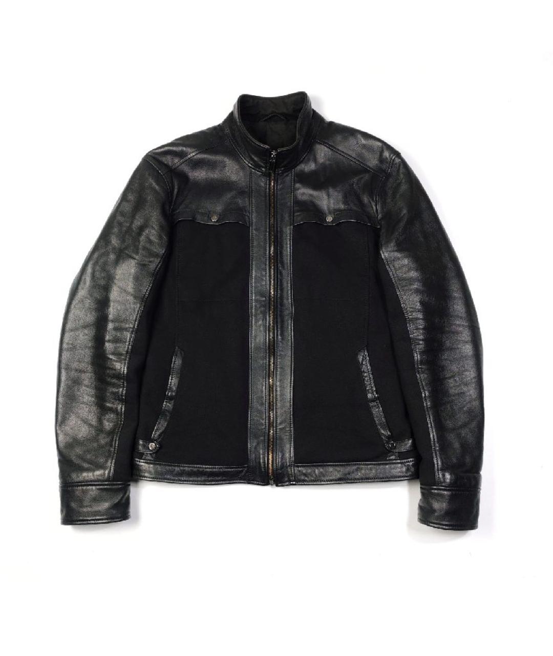 BIKKEMBERGS Черная кожаная куртка, фото 1