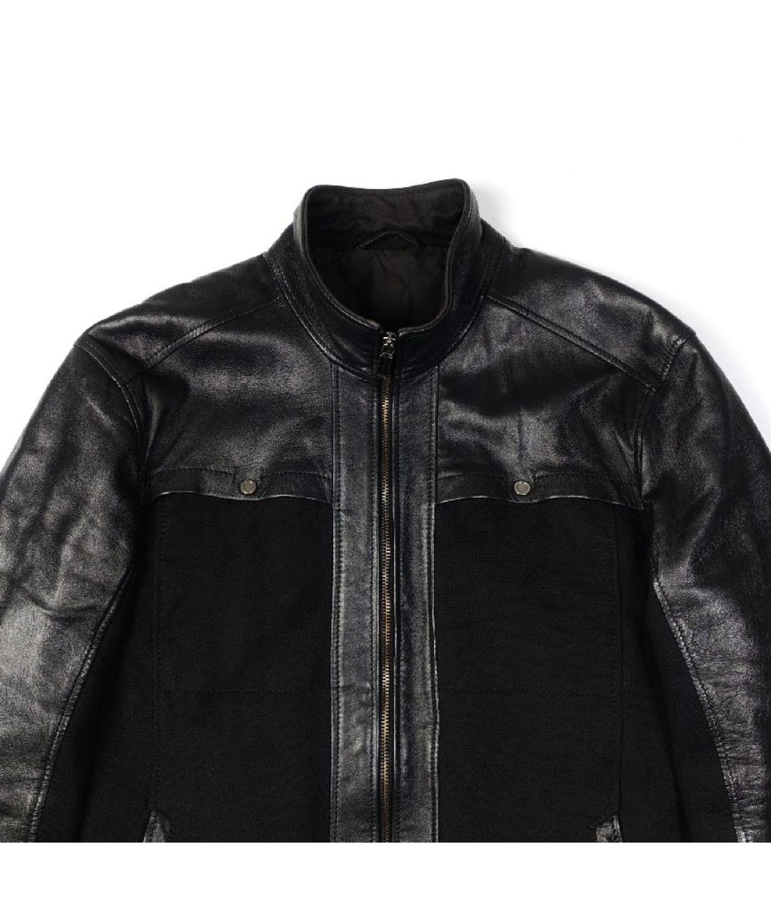 BIKKEMBERGS Черная кожаная куртка, фото 4