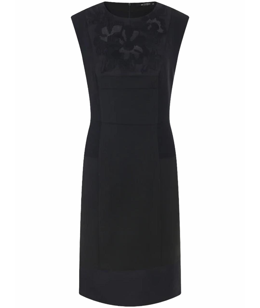 ETRO Антрацитовое шерстяное повседневное платье, фото 1