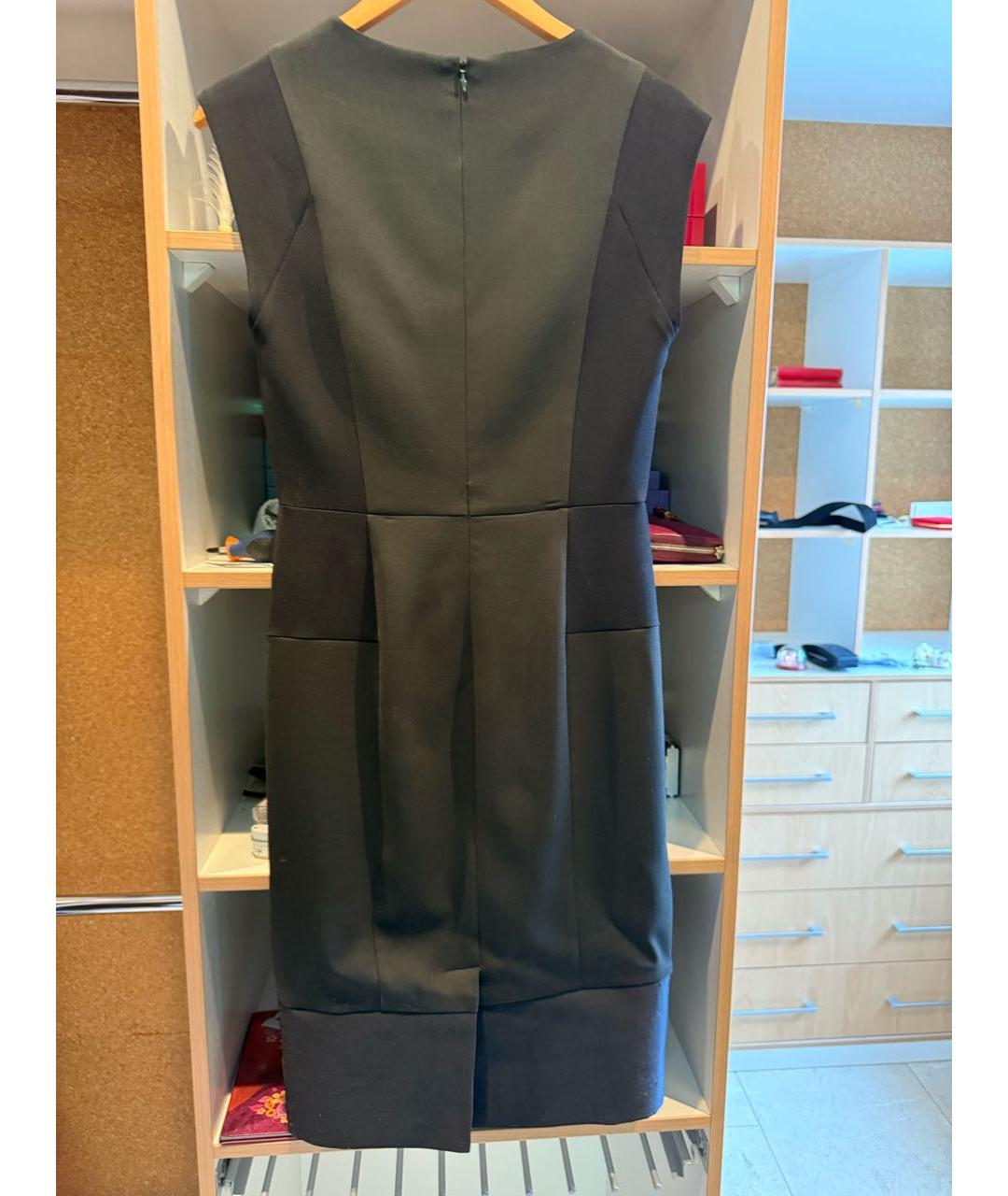 ETRO Антрацитовое шерстяное повседневное платье, фото 2