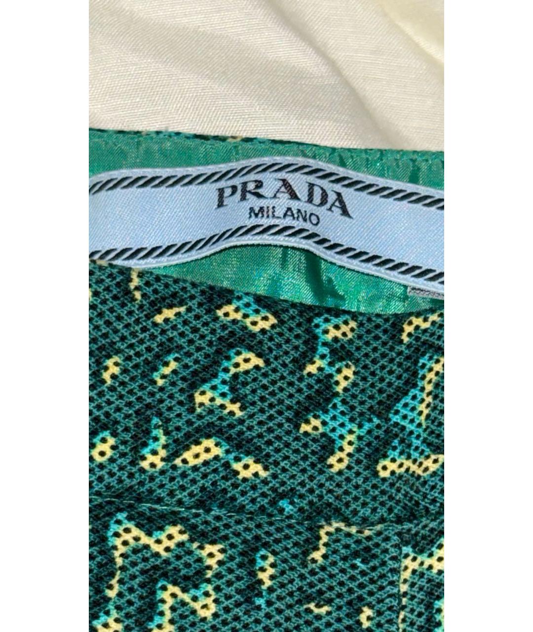 PRADA Зеленые шерстяные бриджи, фото 3