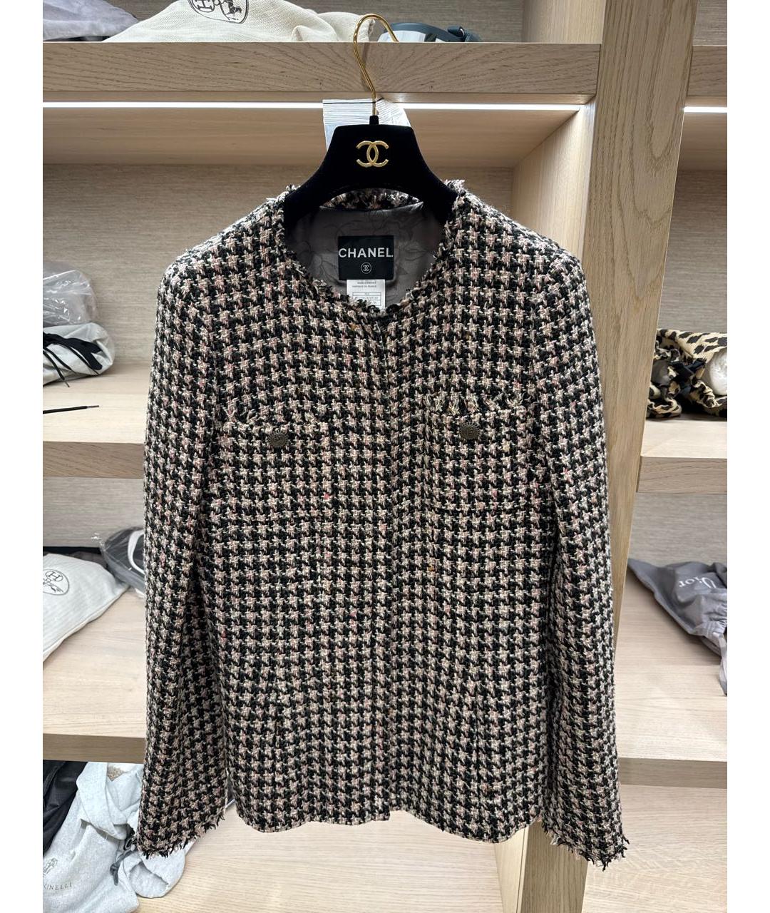 CHANEL Мульти твидовый жакет/пиджак, фото 6