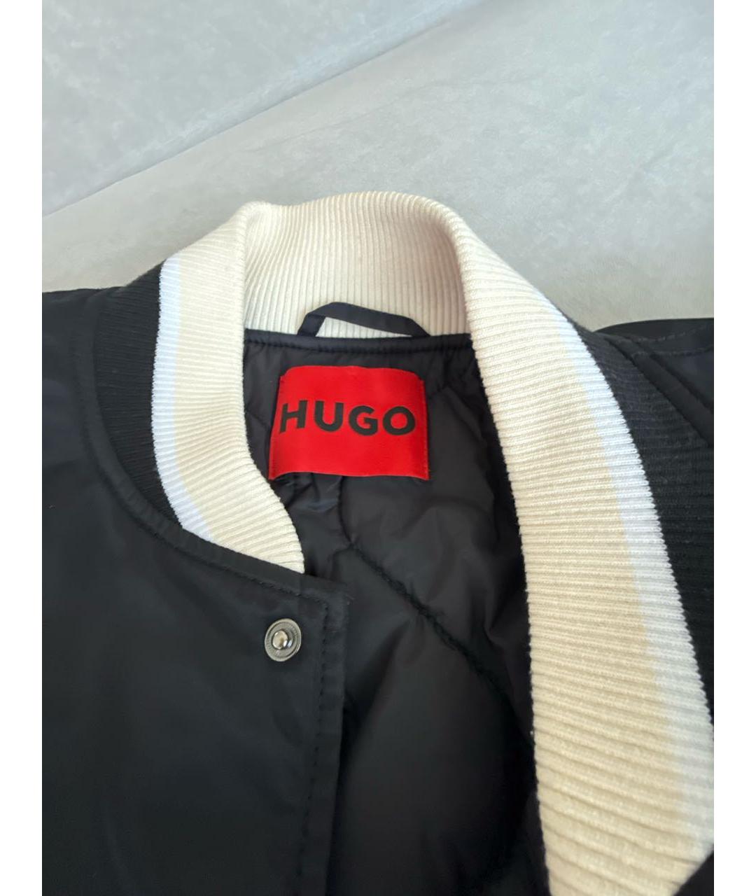 HUGO Черная полиамидовая куртка, фото 3