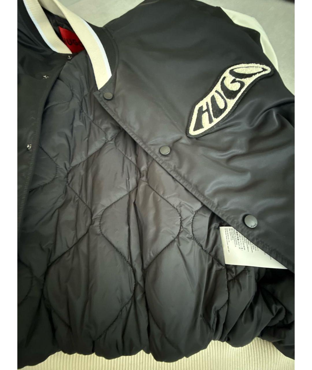 HUGO Черная полиамидовая куртка, фото 4