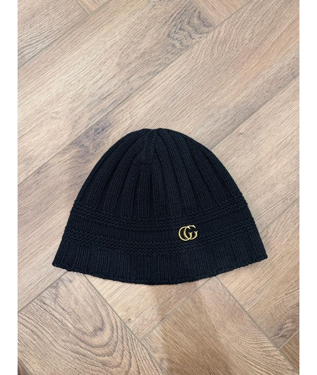 GUCCI Черная шерстяная шапка, фото 8