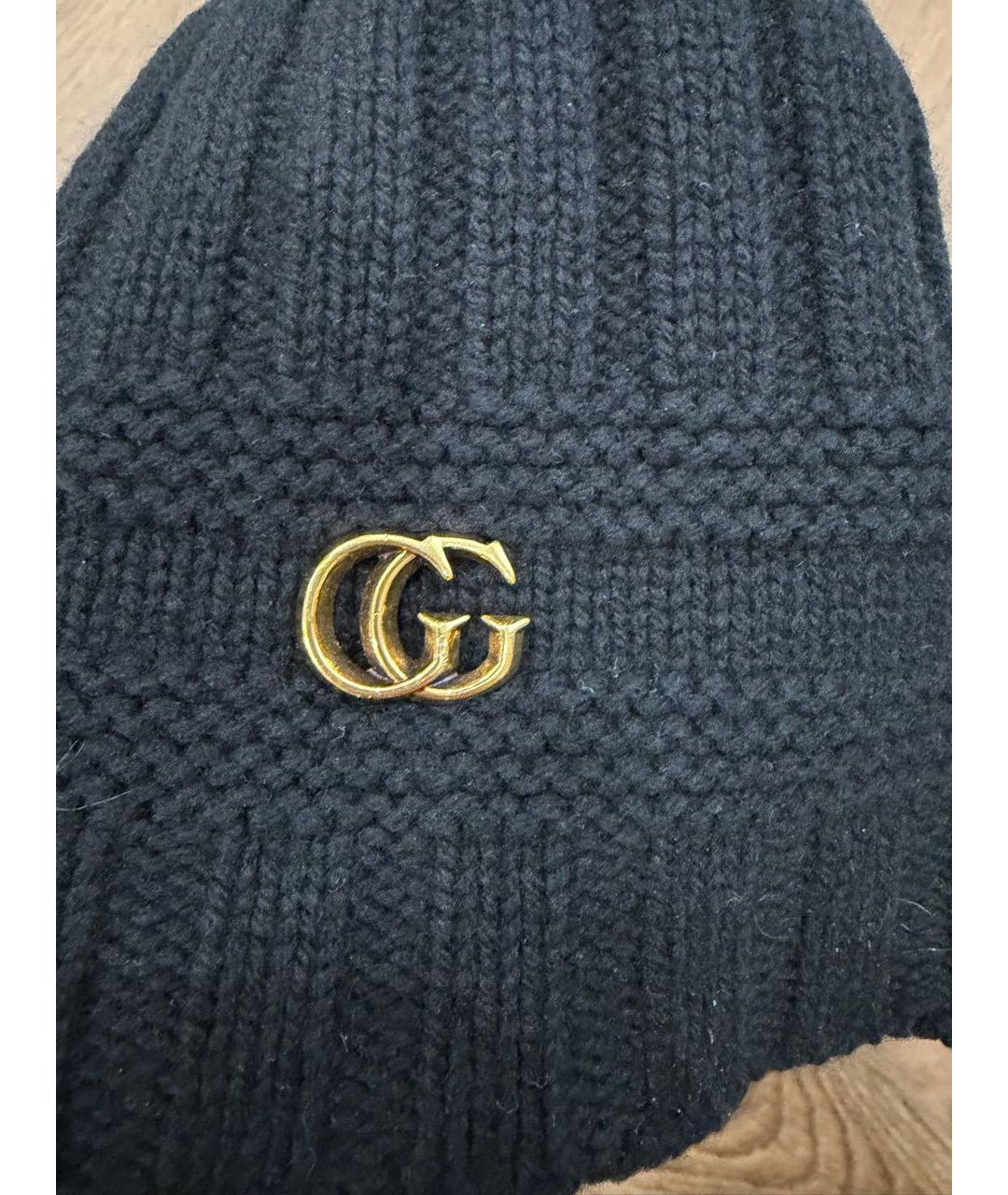 GUCCI Черная шерстяная шапка, фото 7