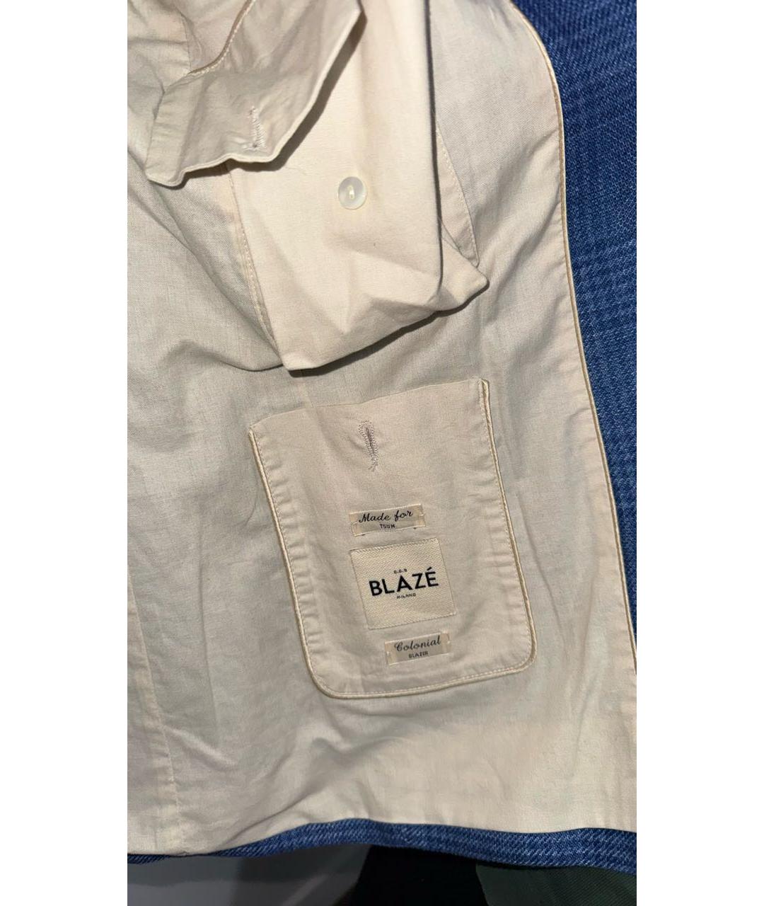 BLAZE MILANO Синий шерстяной жакет/пиджак, фото 2