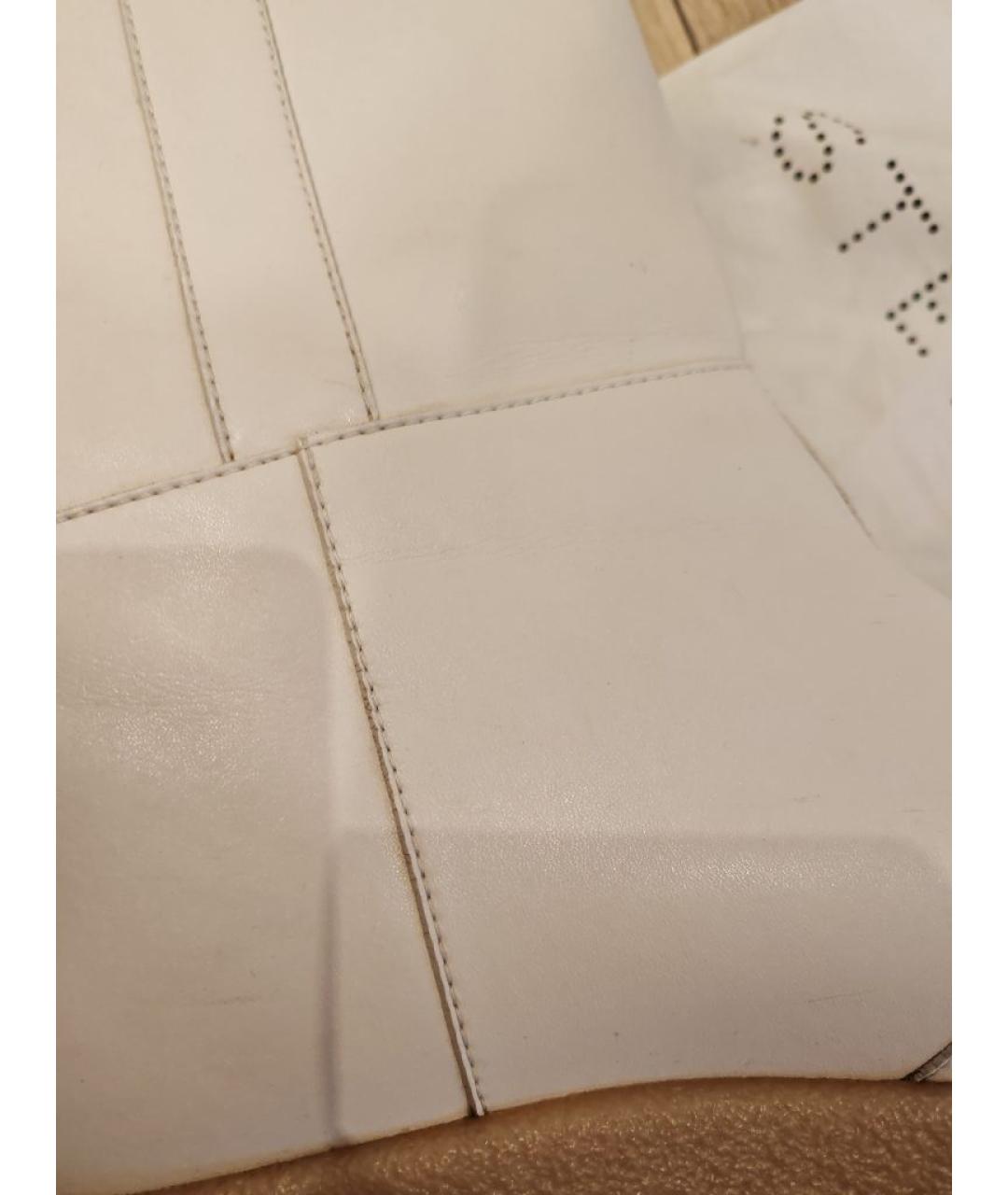 STELLA MCCARTNEY Белые кожаные сапоги, фото 8