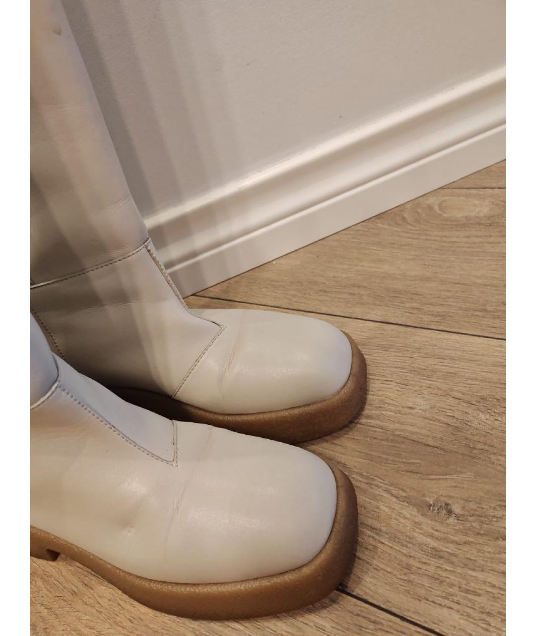 STELLA MCCARTNEY Белые кожаные сапоги, фото 3