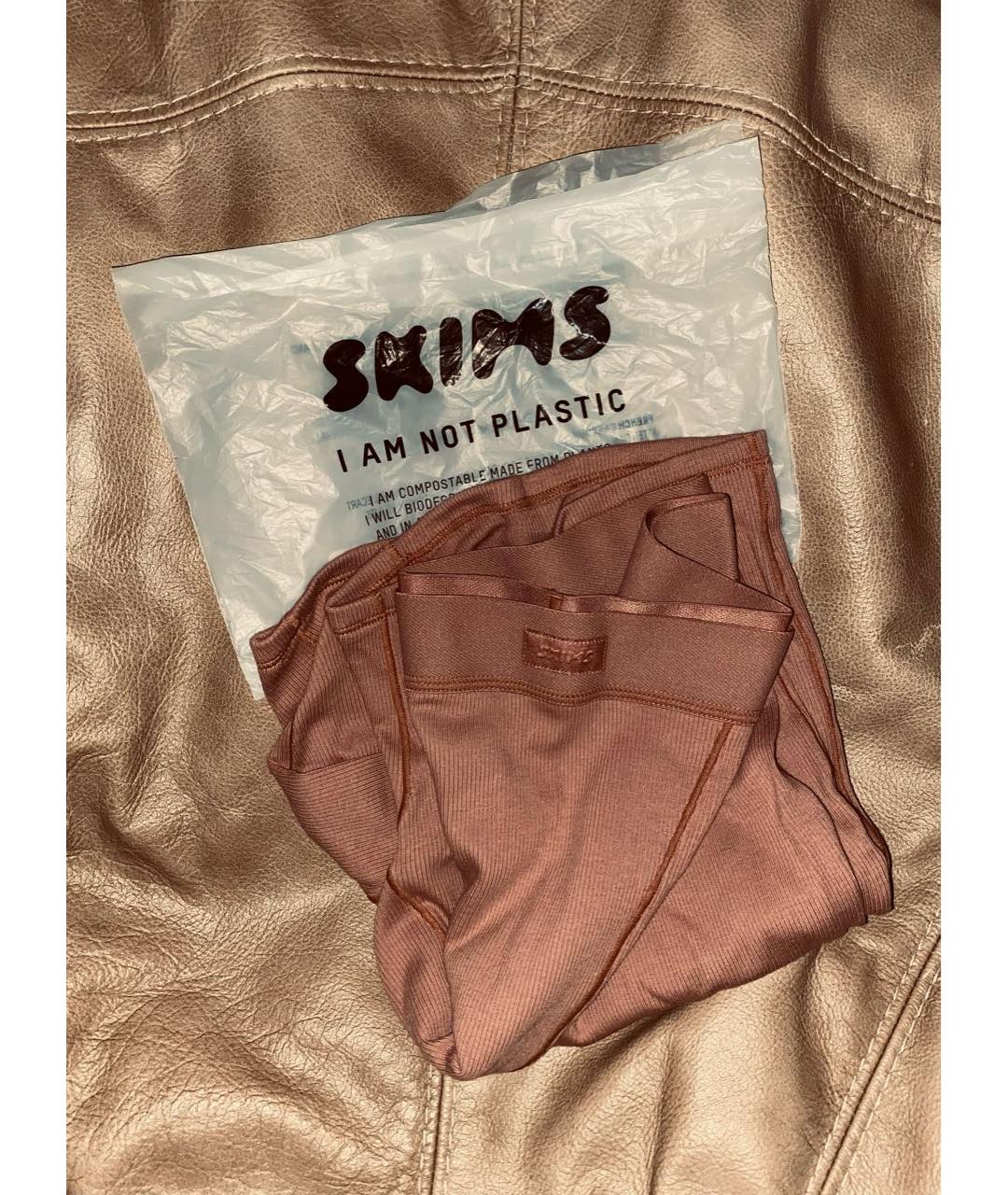 SKIMS Розовые хлопковые шорты, фото 6