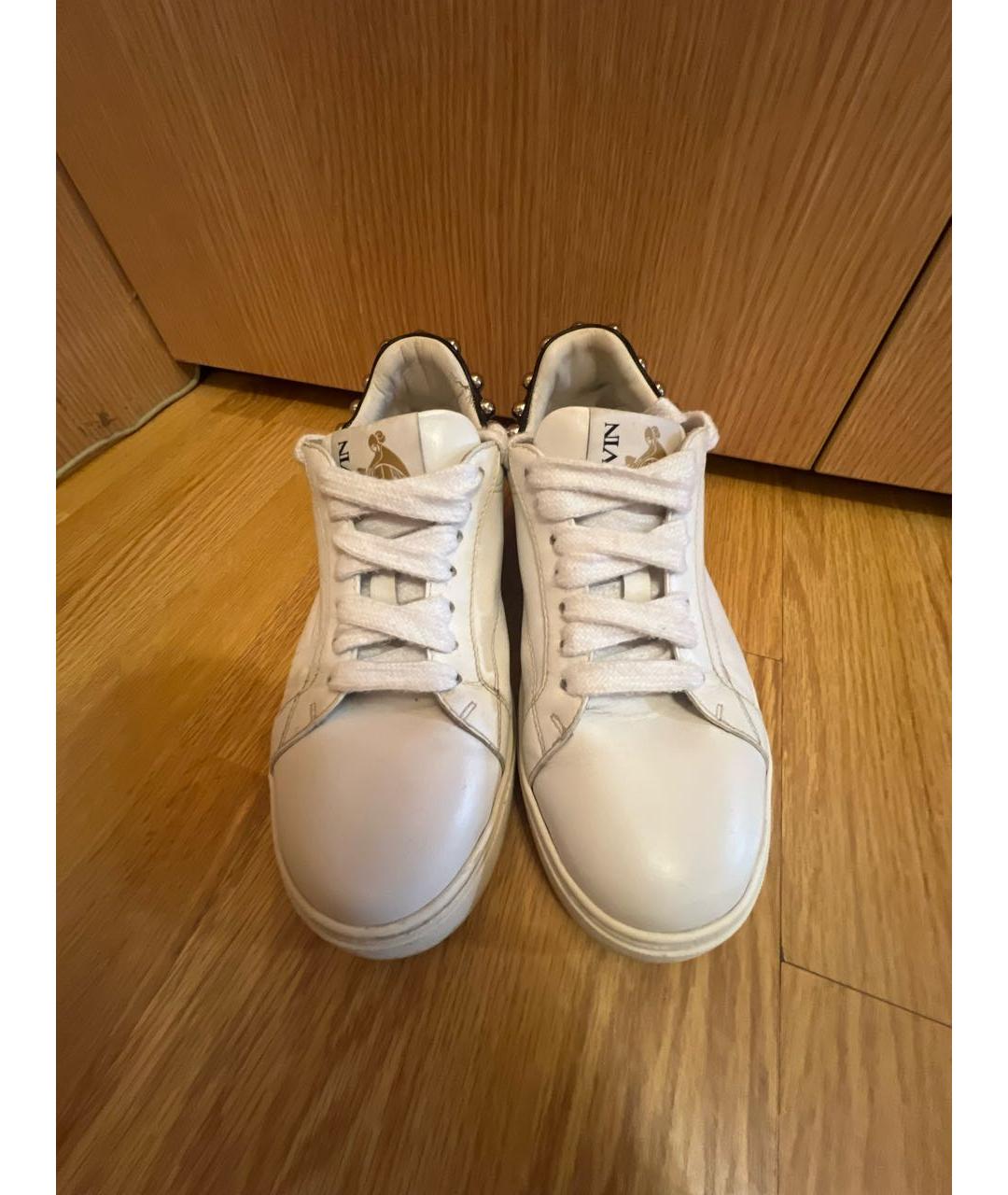 LANVIN Белые кожаные кеды, фото 2