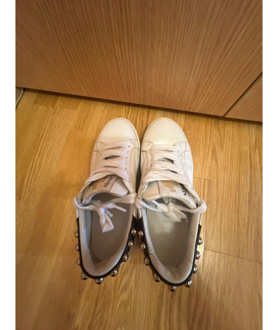 LANVIN Белые кожаные кеды, фото 3