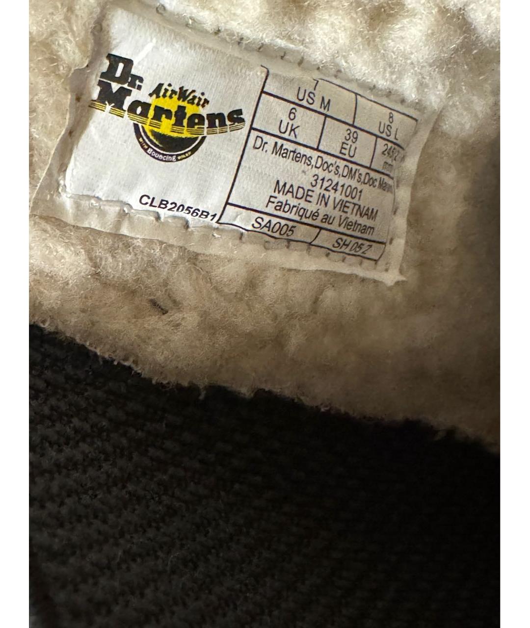 DR. MARTENS Черные кожаные полусапоги, фото 6