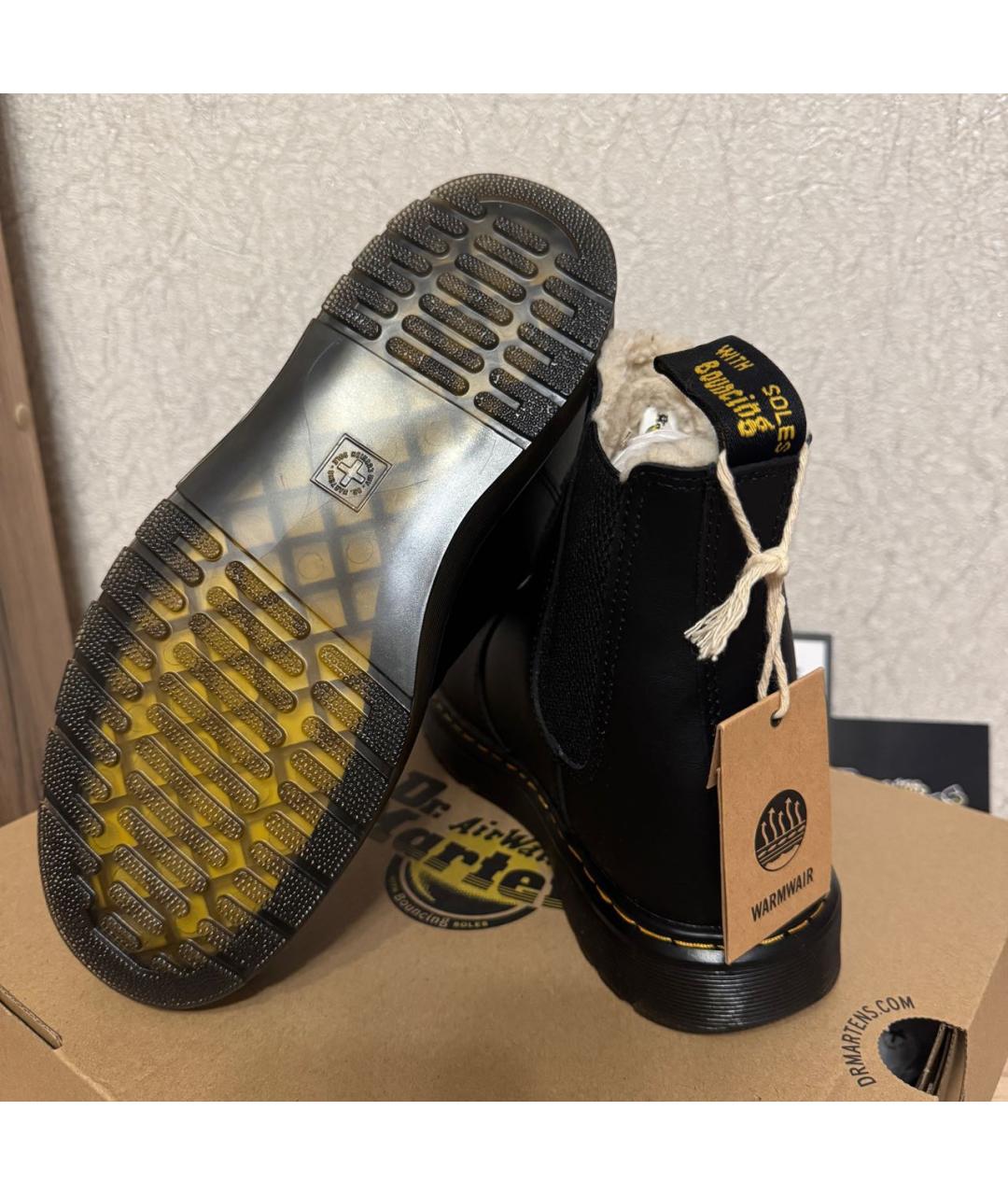 DR. MARTENS Черные кожаные полусапоги, фото 4