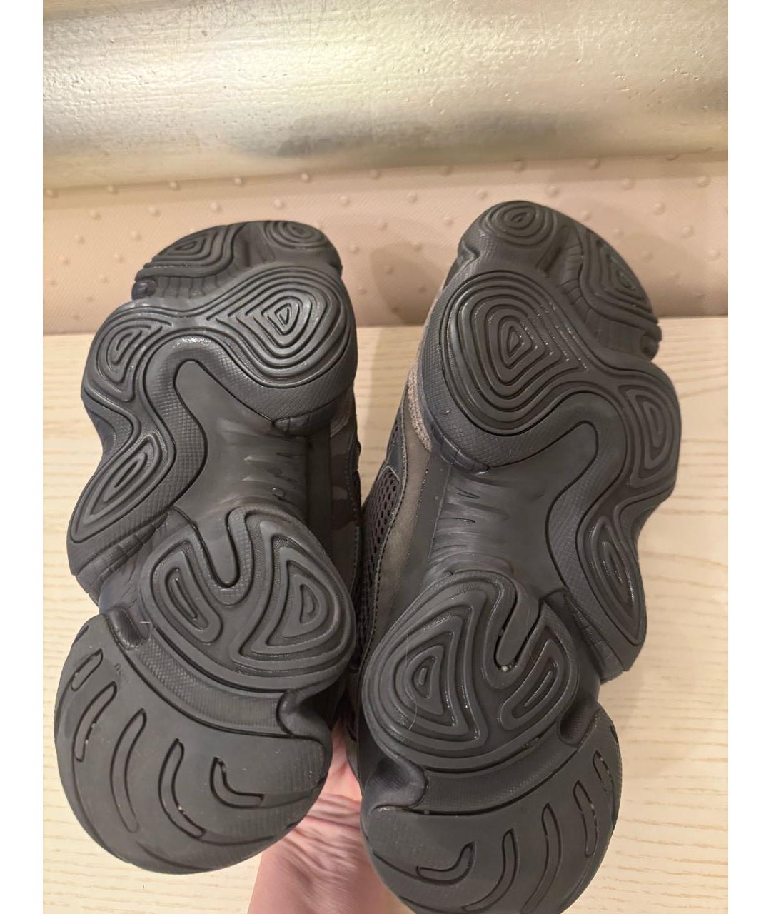 ADIDAS YEEZY Серые текстильные низкие кроссовки / кеды, фото 8