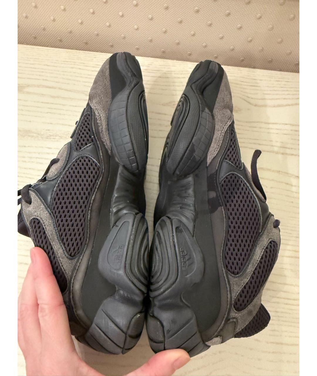 ADIDAS YEEZY Серые текстильные низкие кроссовки / кеды, фото 5