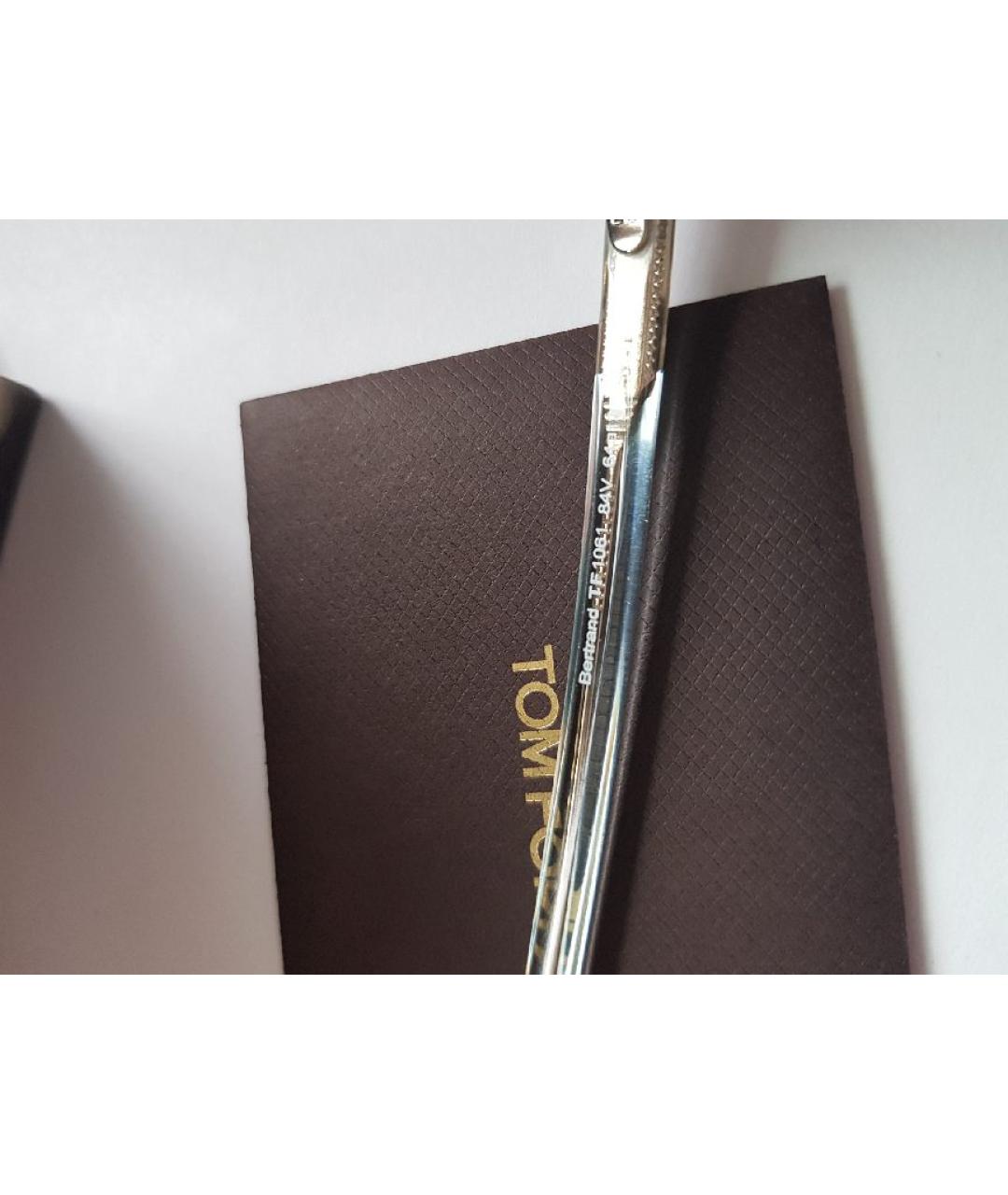 TOM FORD Бирюзовые пластиковые солнцезащитные очки, фото 4