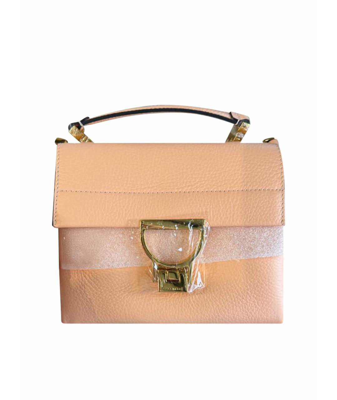 COCCINELLE Оранжевая кожаная сумка через плечо, фото 1