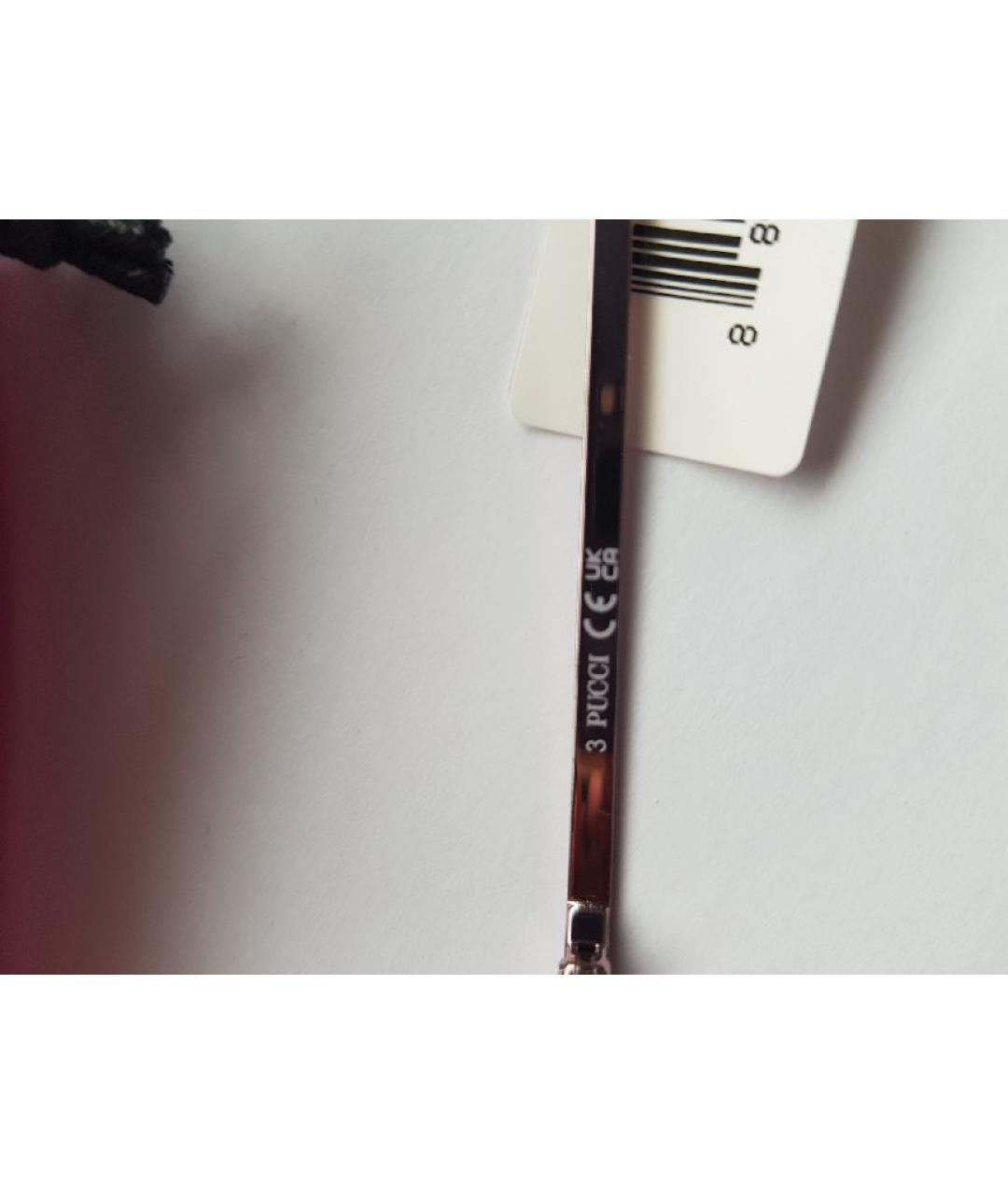 EMILIO PUCCI Розовые металлические солнцезащитные очки, фото 5