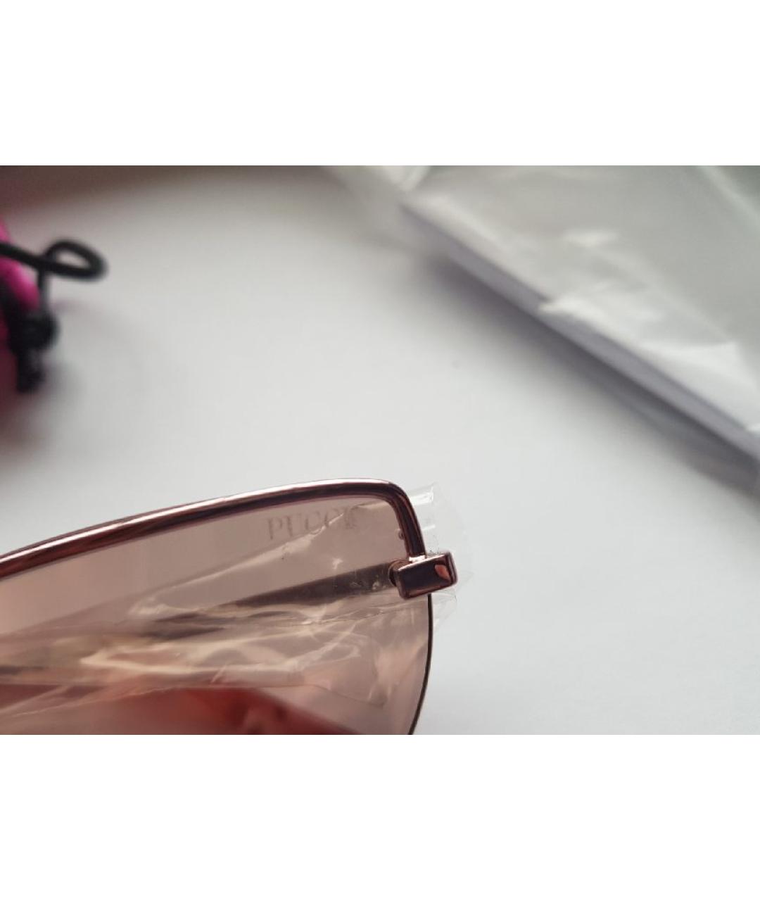 EMILIO PUCCI Розовые металлические солнцезащитные очки, фото 4