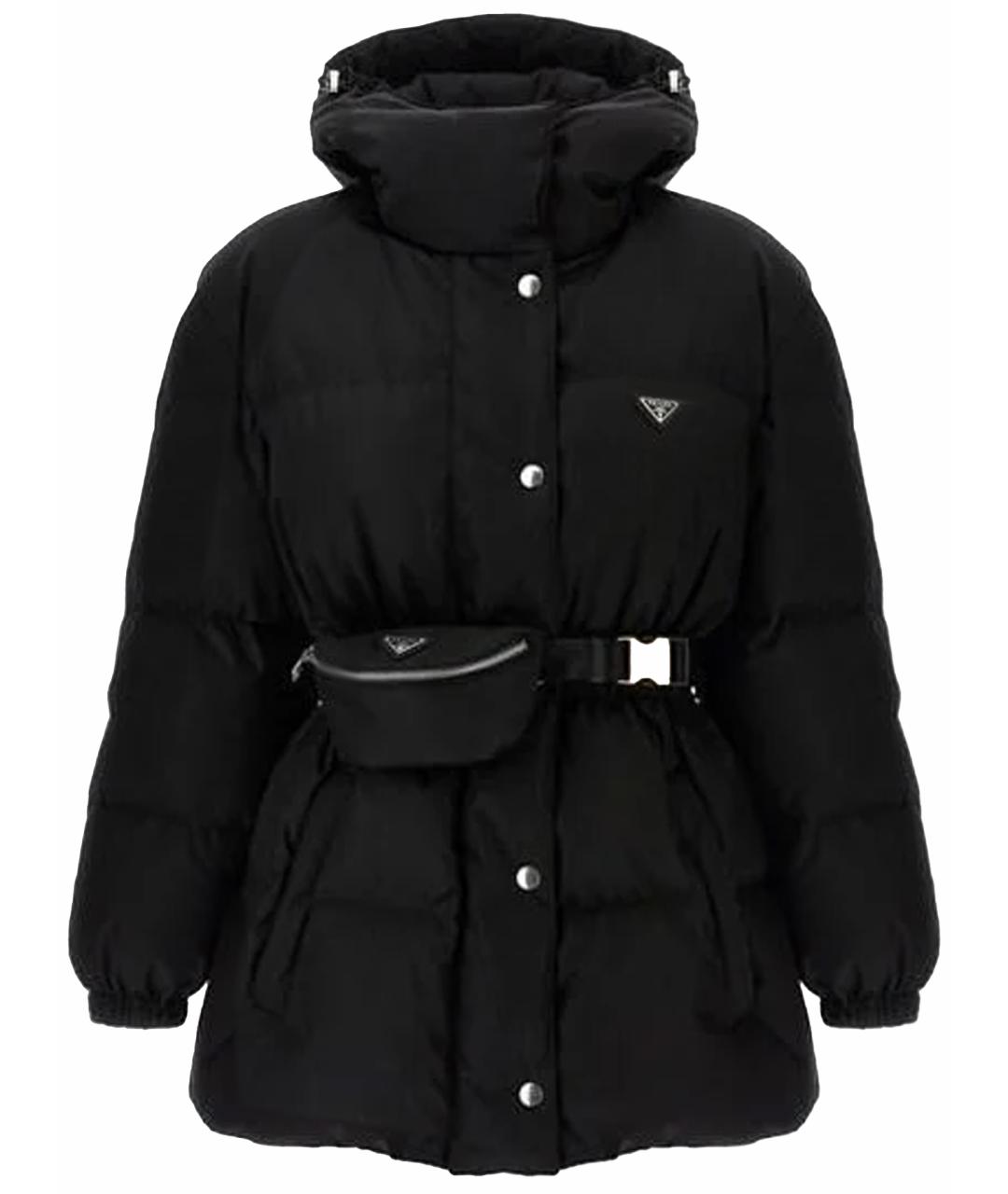 PRADA Черный полиамидовый пуховик, фото 1