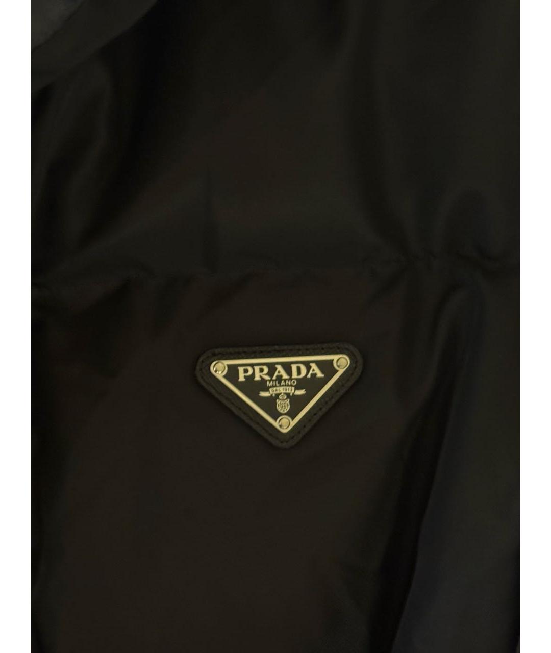 PRADA Черный полиамидовый пуховик, фото 7
