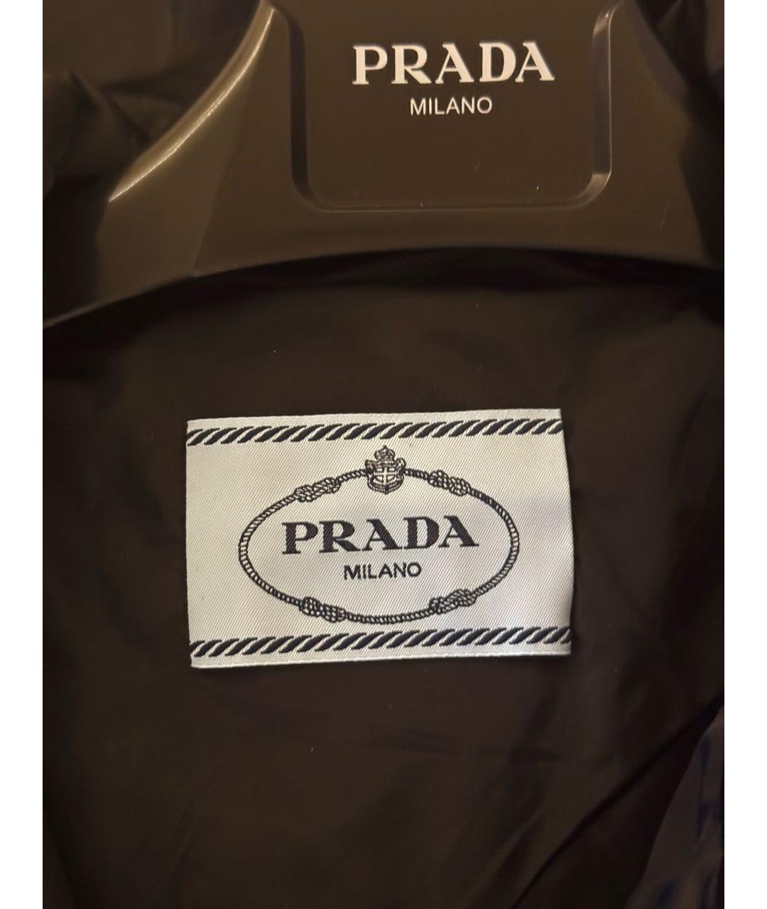 PRADA Черный полиамидовый пуховик, фото 3