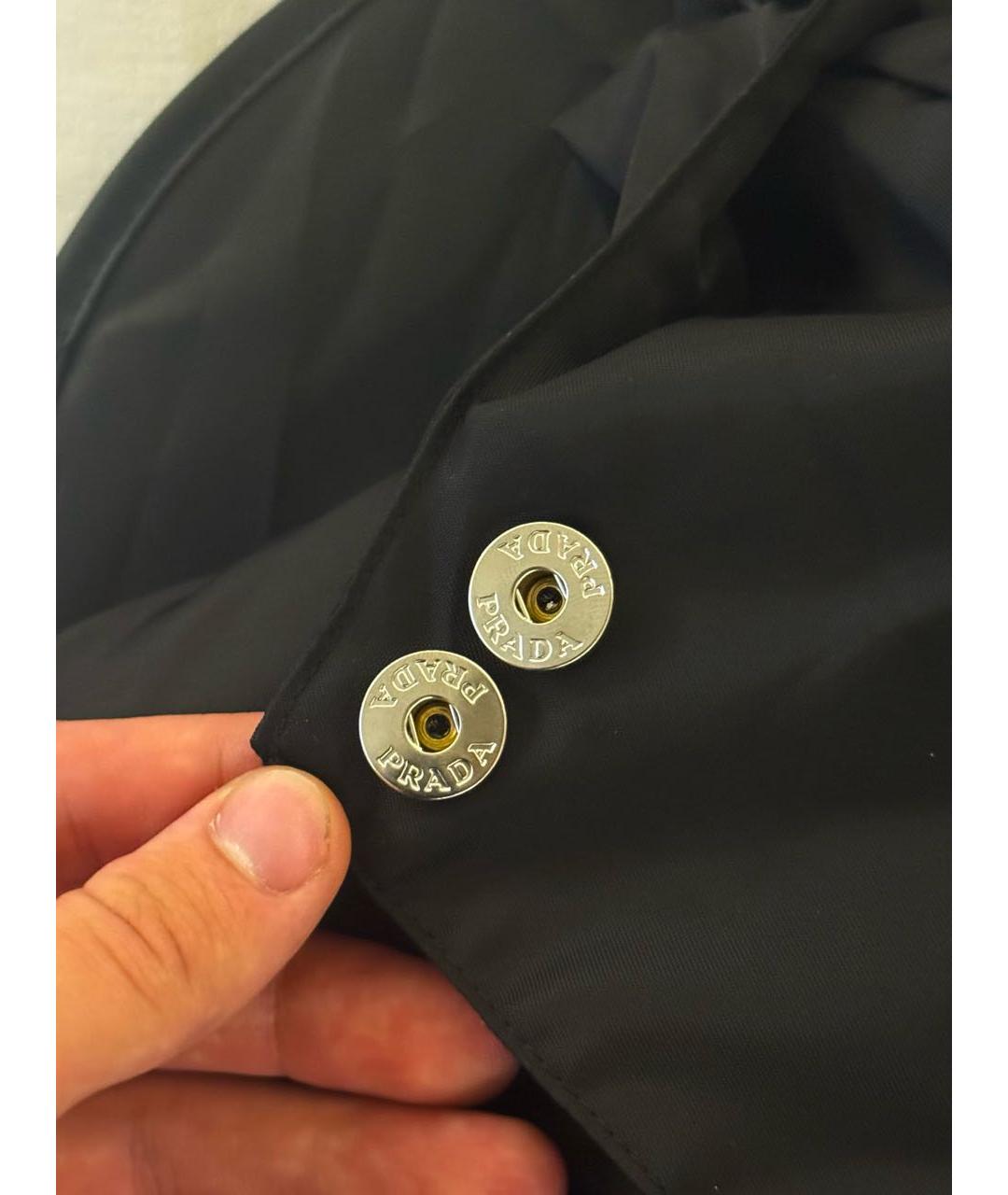 PRADA Черный полиамидовый пуховик, фото 6