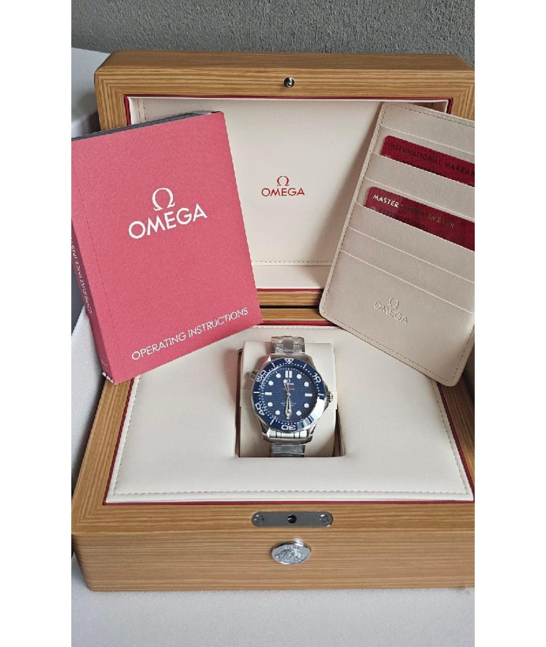 OMEGA Серебряные стальные часы, фото 4