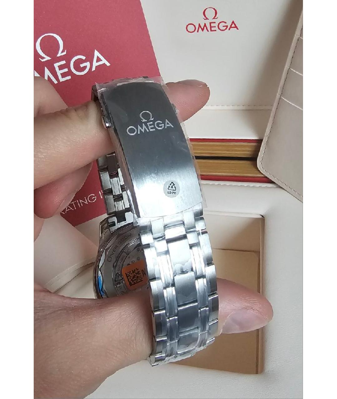 OMEGA Серебряные стальные часы, фото 3