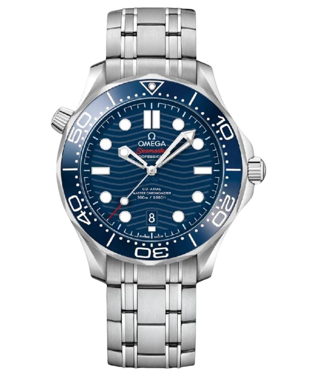 OMEGA Серебряные стальные часы, фото 1