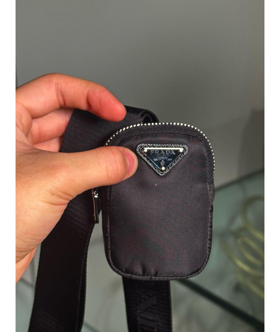 PRADA Черная тканевая сумка через плечо, фото 4